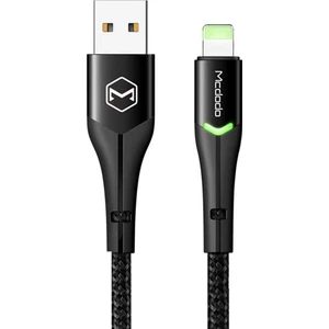 CA-7840 Led Işıklı Lightning iPhone Uyumlu Data-Şarj Kablosu 1.2m-Siyah