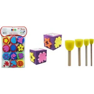 Sünger Eva Baskı Küp Eva Baskı Ponpon Sünger Fırça