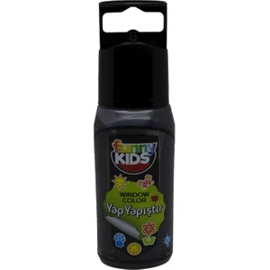 Funny Kids Yap Yapıştır Cam Boyası 60CC - 7522 Siyah