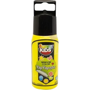 Funny Kids Yap Yapıştır Cam Boyası 60CC - 7524 Neon Sarı