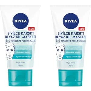 Beyaz Kil Maskesi 150 ml - 2'li