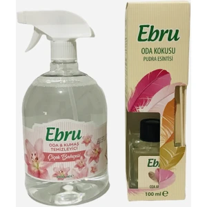 Hijyenik Oda Kumaş Kokusu Çiçek Bahçesi 1000 ml + Bambu Çubuklu Pudra Oda Kokusu 100ML