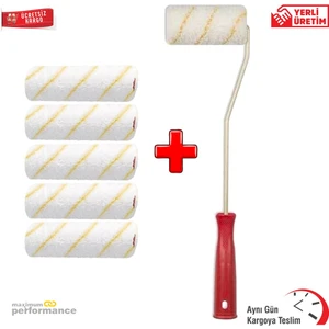 Kalorifer Rulo Parmak Rulo 10 cm + 5 Adet Yedek Rulo