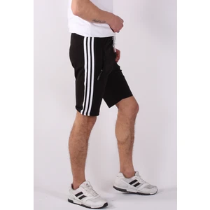 Black Steel 2 Iplik Yanları Şeritli  Erkek ŞORT-2235