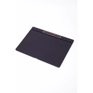 Turgut Office Deri Kapaklı Masa Sümeni Düz Siyah Ahşap Detaylı 50X35CM