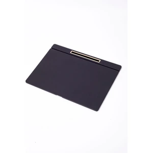 Turgut Office Deri Kapaklı Masa Sümeni Siyah Gold Detaylı 50X35CM