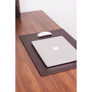 Turgut Office Deri Masa Sümeni Kahve Kenar Korumalı 60X40CM
