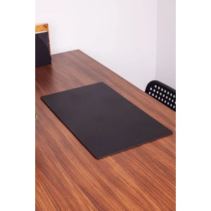 Turgut Office Deri Masa Sümeni Düz Siyah 60X35CM
