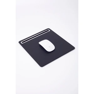 Turgut Office Deri Mousepad Siyah Krom Detaylı