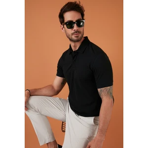 Pamuklu Regular Fit Düğme ve Fermuarlı Polo T Shirt Erkek Polo EX601
