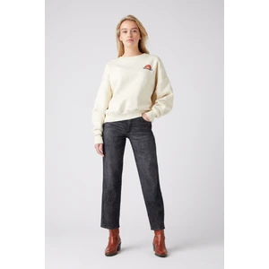 Straight Fit Düz Kesim Yüksek Bel Koyu Gri Esnek Mom Jean Kot Pantolon