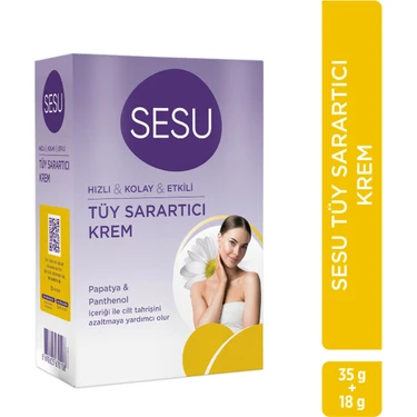 SESU TÜY SARARTICI KREM 35+18GR PAPATYA