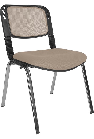 Gizmo Ofis Bekleme Misafir Sandalyesi Koltuğu MK1000 Ekru