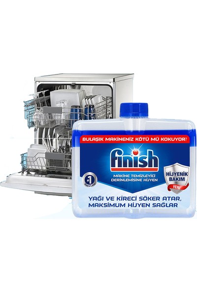 Finish Bulaşık Makinesi Deterjanı Makine Temizleyici Sıvı 2x250 ml
