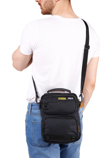 Erkek Suya Dayanıklı Siyah Çapraz Askılı El Omuz Çanta Postacı Günlük fiyatları