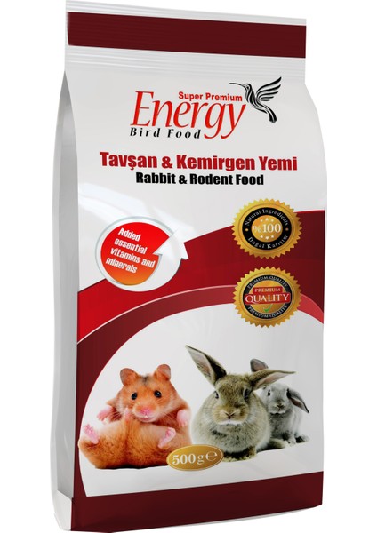 Super Premium Energy 500 g Tavşan & Kemirgen Yemi