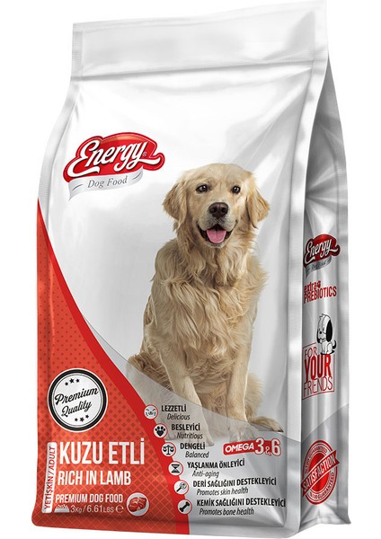 Dog Food Energy Kuzu Etli Yetişkin Köpek Maması 3 kg