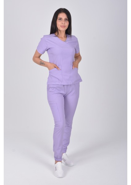 Lila Likralı Jogger Alt Üst Takım modelleri