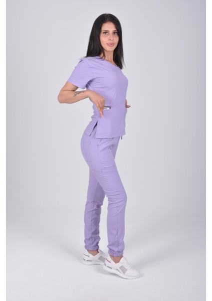 Lila Likralı Jogger Alt Üst Takım fırsatları