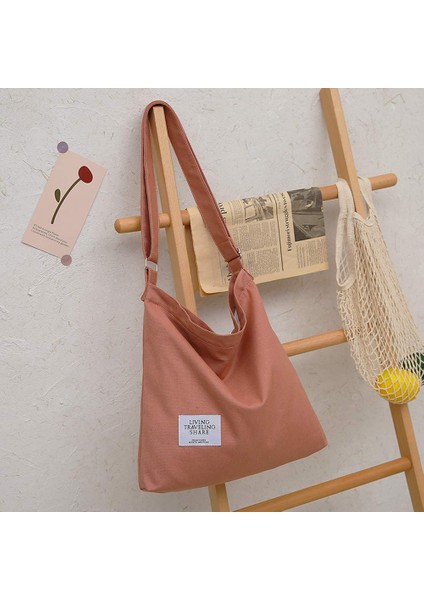 Covelin Kadın Retro Büyük Boy Kanvas Omuz Çantası (Yurt Dışından) indirimleri