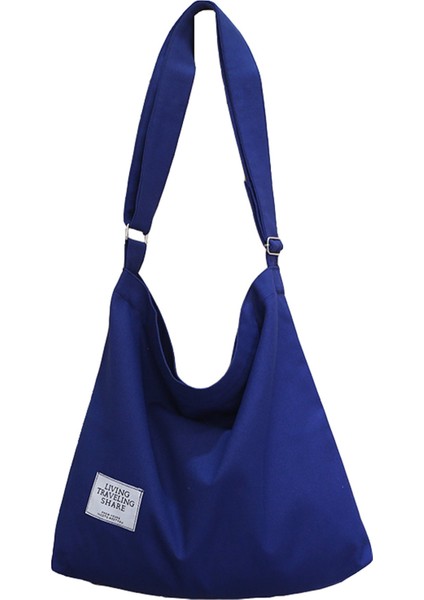 Covelin Kadın Retro Büyük Boy Kanvas Omuz Çantası (Yurt Dışından)