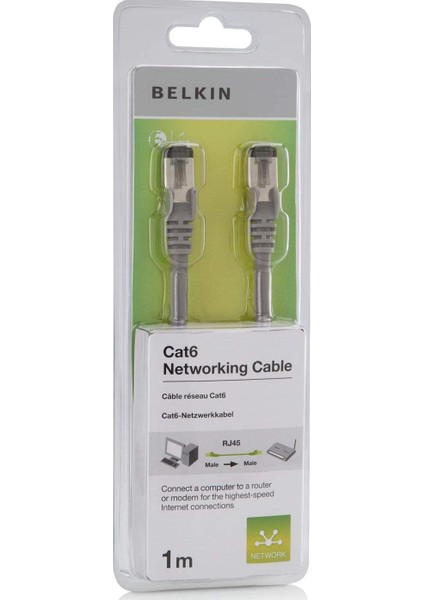 Cat6 Ağ Kablosu 1mt