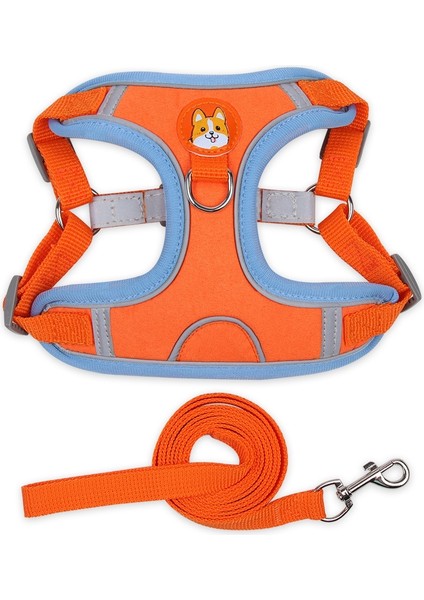 BL-867 Pet Göğüs Kayışları Yansıtıcı Köpek Çekiş Halkı, Boyut: S (Turuncu) (Yurt Dışından)