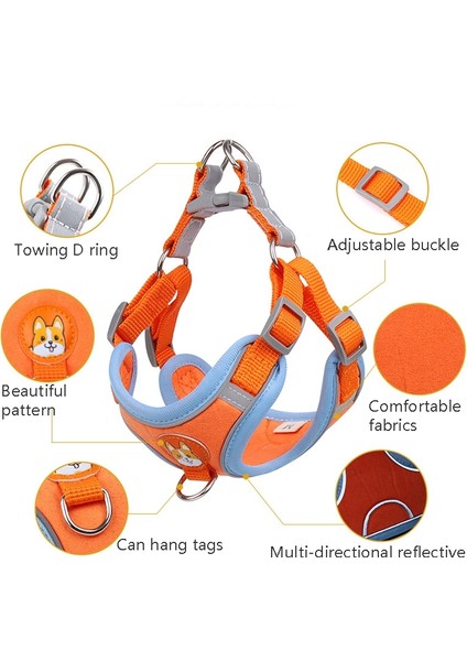 BL-867 Pet Göğüs Kayışları Yansıtıcı Köpek Çekiş Halkı, Boyut: S (Kahverengi) (Yurt Dışından) modelleri