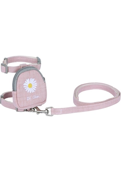 Zichen Cat Traction Halat Küçük Evcil Hayvan Çekiş Nakış Sırt Çantası, Boyut: L (Pembe) (Yurt Dışından)