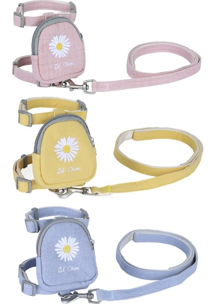 Zichen Cat Traction Halat Küçük Evcil Hayvan Çekiş Nakış Sırt Çantası, Boyut: L (Pembe) (Yurt Dışından)