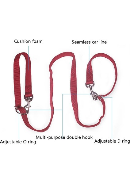 Açık Mekan Çok Fonksiyonlu Köpek Tasma Çift Uç Naylon Çekiş Halat, Boyut: L (Pembe) (Yurt Dışından) modelleri