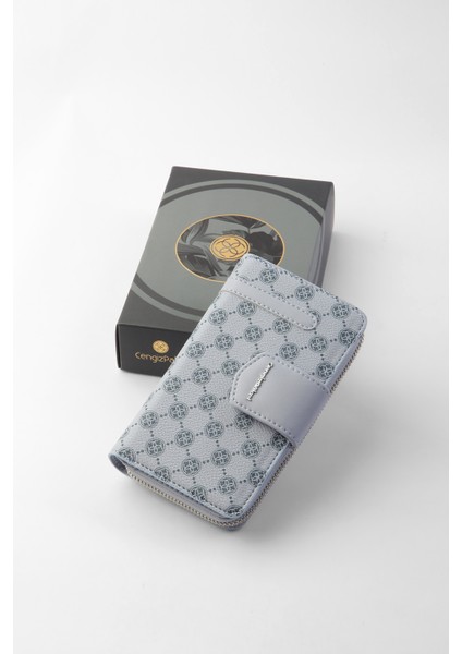 Monogram Kadın Orta Boy Cüzdan 65256MP Buz Mavi