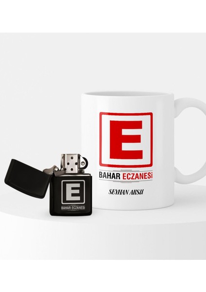 Kişiye Özel Eczane Temalı Çakmak ve Kupa Hediye Seti - 1