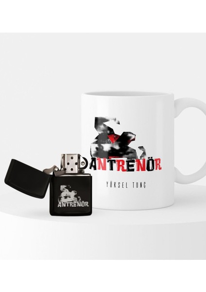 Kişiye Özel Antrenör Temalı Çakmak ve Kupa Seti - 3