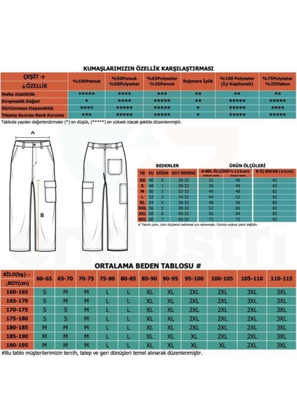 İş Pantolonu Bej Komando Cepli -54E1411- fırsatları