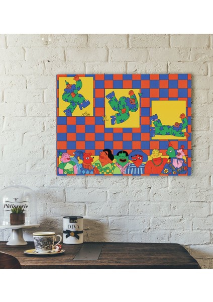 Gift Modern Soyut Tasarımlı Kanvas Tablo 30 x 50 cm - 26