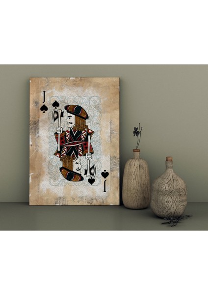 Home Iskambil Maça Vale Tasarımlı Kanvas Tablo 30 x 50 cm - 1