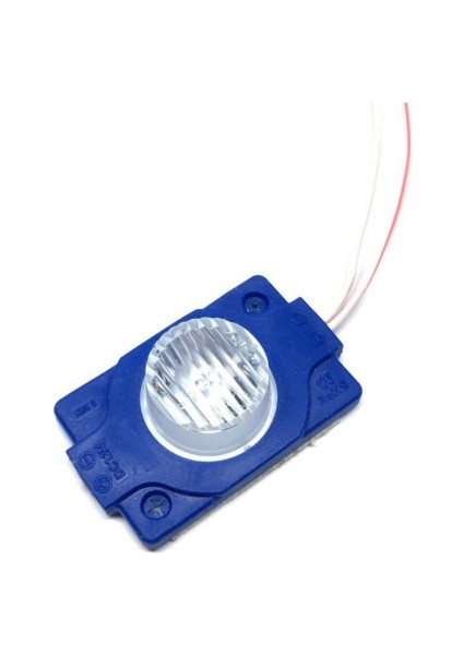 12 Volt 1.5 Watt Tek Mercekli Modül Led Mavi (10 Adet)