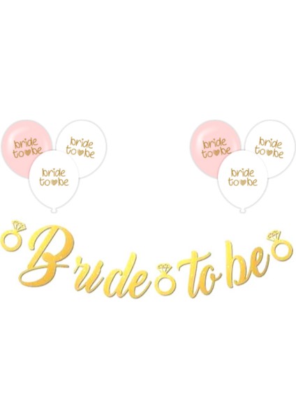Bride To Be Gold Balonlu Set