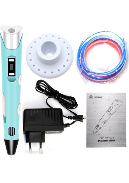 Mavi 3D Kalem Yazıcı+25 Renk 50 Metre (25X2METRE) Pla Filament fiyatları