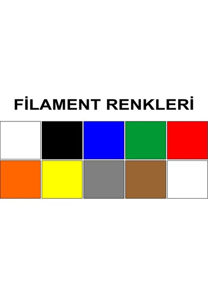 Sarı 3D Kalem Yazıcı+10 Renk 50 Metre (10X5METRE) Pla Filament