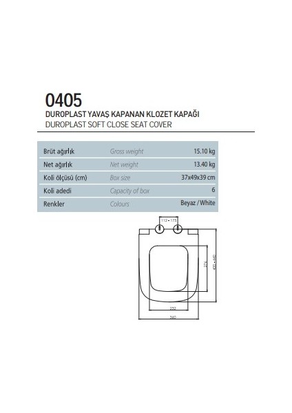 Yavaş Kapanan Klozet Kapağı Lento Duroplast