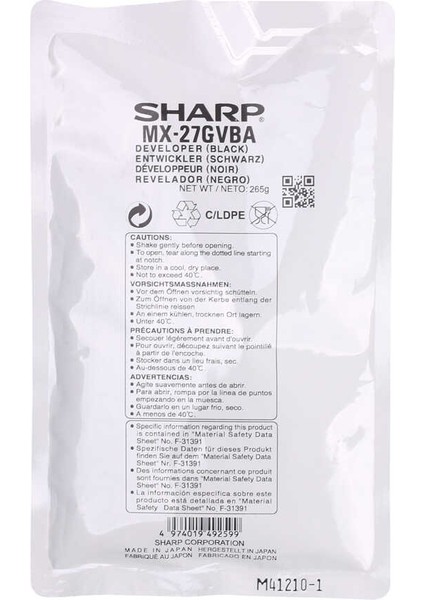 Mx-27GVBA Siyah Orjinal Developer
