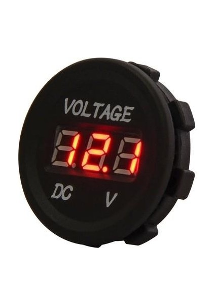 Oem Dijital Voltmetre Dc 12V Oto Motosiklet Tekne Için Kırmızı LED