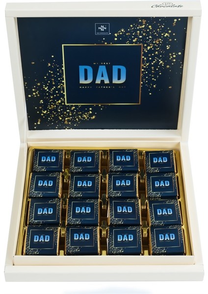 Babalar Günü Dad Desenli Madlen Çikolata (48 Adet)