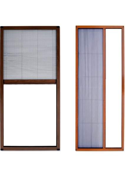 Plise Pileli Akardiyon Katlanır Sürgülü Sineklik Kapı Pencere Sinekliği(En:0x100cm-Boy:0x220cm)