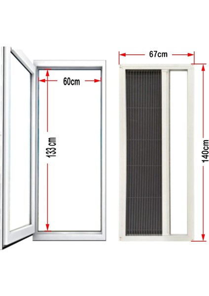 Plise Pileli Akardiyon Katlanır Sürgülü Sineklik Kapı Pencere Sinekliği(En:0x100cm-Boy:0x220cm) modelleri