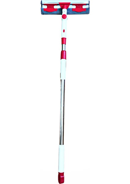 Çift Taraflı Mikrofiber Bezli Oynar Başlıklı Çek Çekli Teleskopik Sapcam Silme Aparatı + Yedek Bez fırsatları
