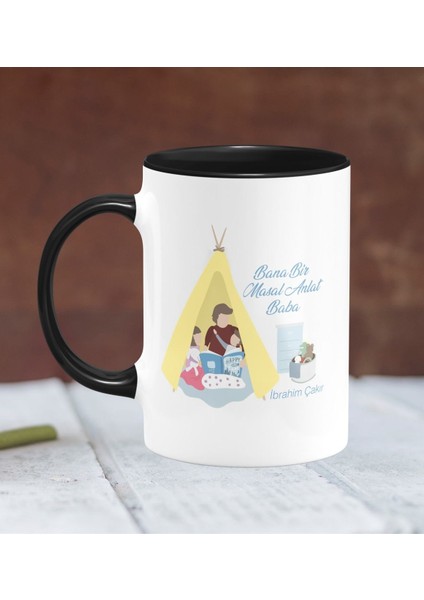 Kişiye Özel Babalar Günü Temalı Siyah Kupa Bardak 30-302S