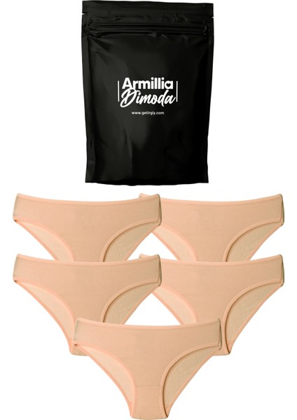 Merry Secret's Kadın Günlük Bikini Külot Hijyenik Premium Paketinde Penye Esnek Kumaş